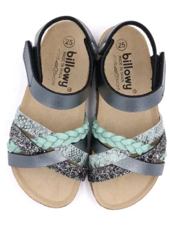 billowy Sandalen·Sandalen^Sandalen in Anthrazit/ Silber