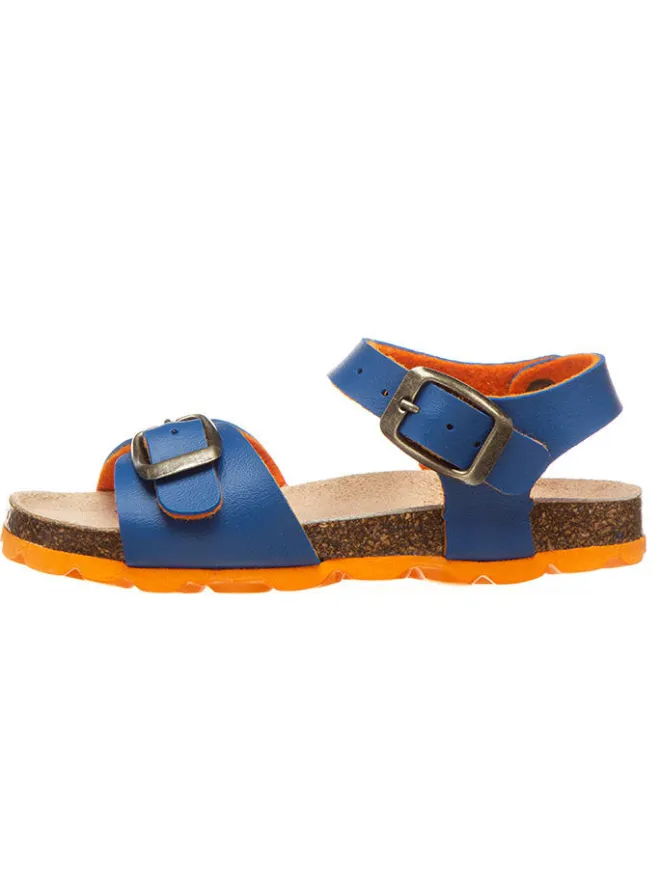 billowy Sandalen^Sandalen in Blau/ Orange