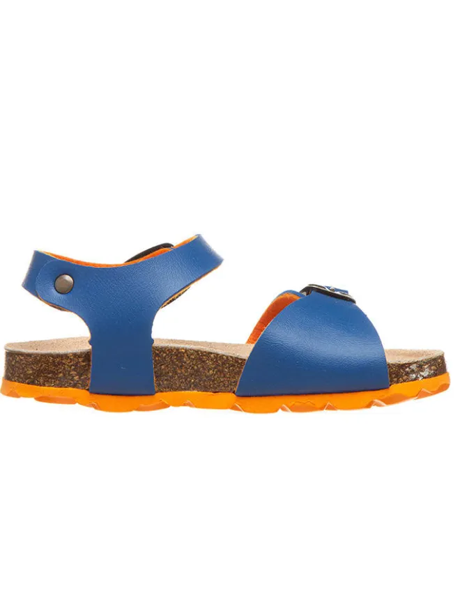 billowy Sandalen^Sandalen in Blau/ Orange