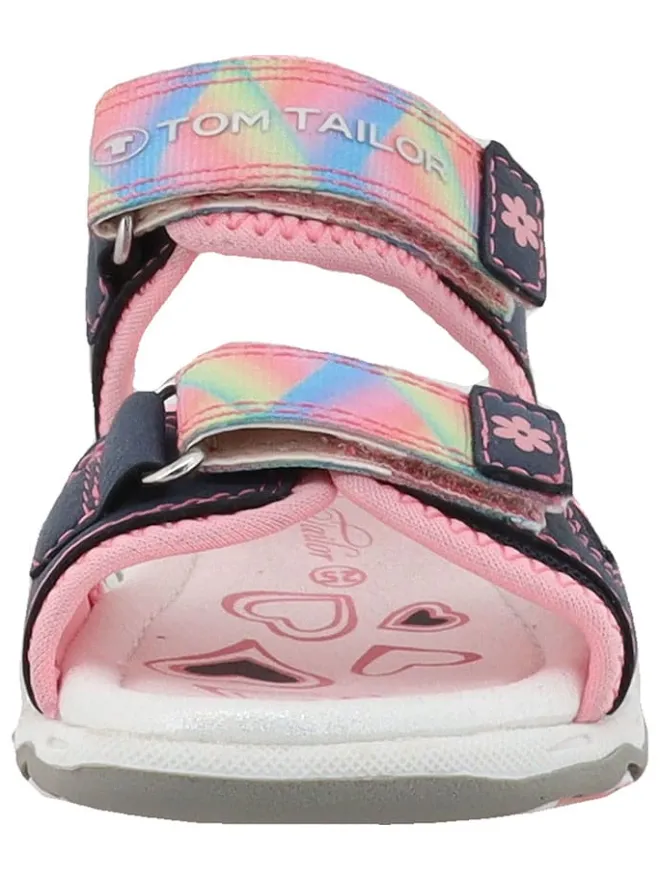Tom Tailor Sandalen·Sandalen^Sandalen in Dunkelblau/ Rosa/ Bunt