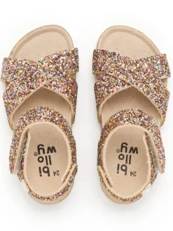 billowy Sandalen·Sandalen^Sandalen in Gold/ Bunt