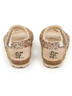 billowy Sandalen·Sandalen^Sandalen in Gold/ Bunt