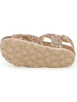 billowy Sandalen·Sandalen^Sandalen in Gold/ Bunt