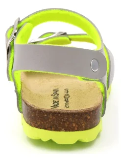 Sandalen in Grau/ Limette><noscript><img width=