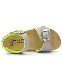 Sandalen in Grau/ Limette><noscript><img width=