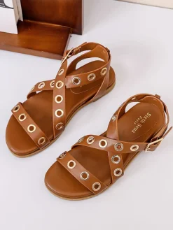 Sandalen in Hellbraun><noscript><img width=