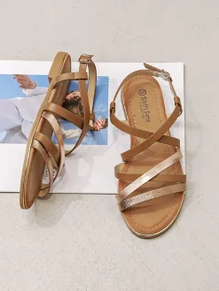 Sixth Sens Sandalen^Sandalen in Hellbraun/ Gold