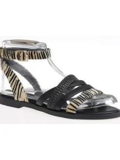 Sandalen in Schwarz/ Beige>C'M Clearance