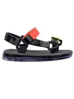 Sandalen in Schwarz/ Koralle/ Gelb>Melissa Clearance