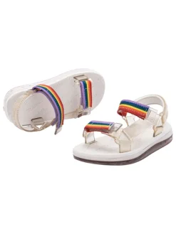 Sandalen in Weiß/ Bunt><noscript><img width=