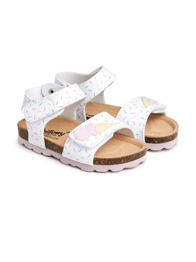 billowy Sandalen^Sandalen in Weiß/ Bunt
