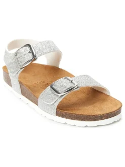 Mandel Sandalen^Sandalen "Ines" in Silber