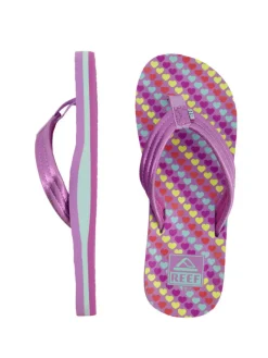 Reef Sandalen·Zehensandalen^Sandalen Kids Ahi in Lavender Hearts