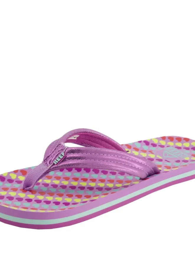Reef Sandalen·Zehensandalen^Sandalen Kids Ahi in Lavender Hearts