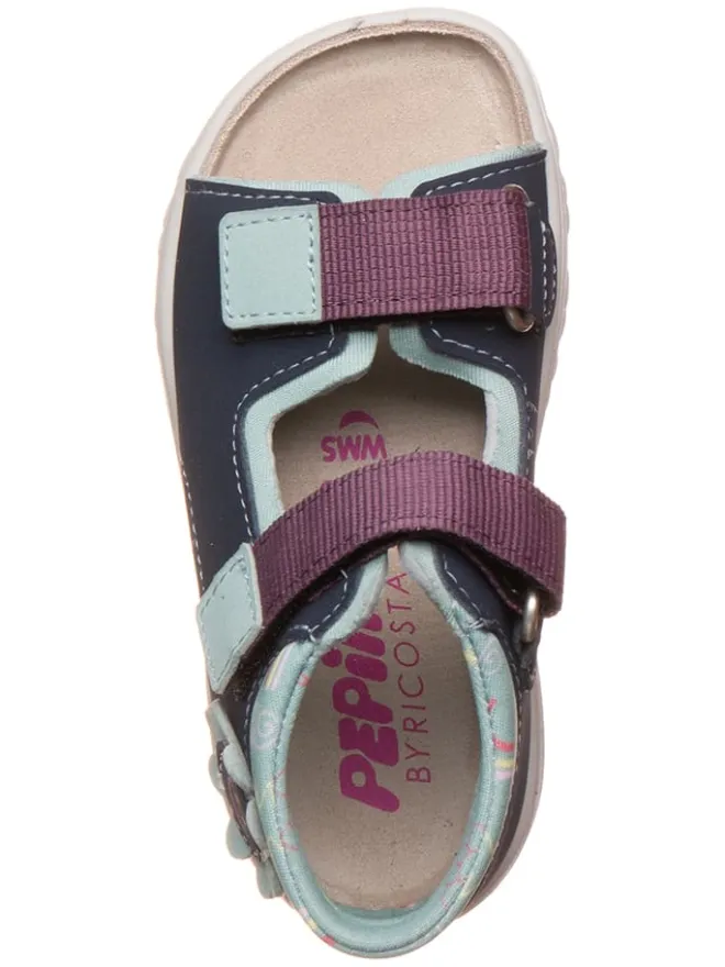 Sandalen "Kittie" in Dunkelblau/ Lila/ Türkis>PEPINO Hot