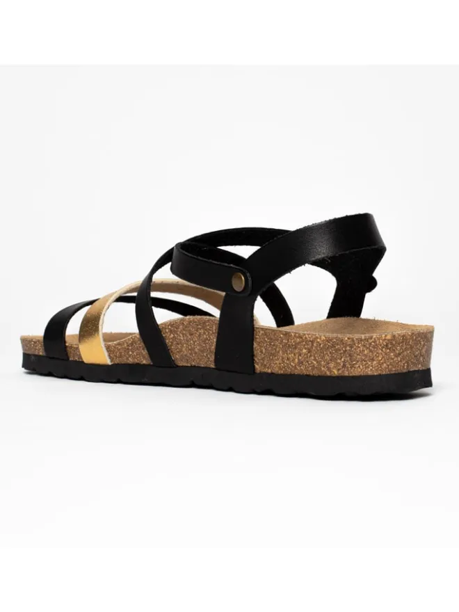 Blue Bay Sandalen^Sandalen "Marte" in Schwarz/ Gold