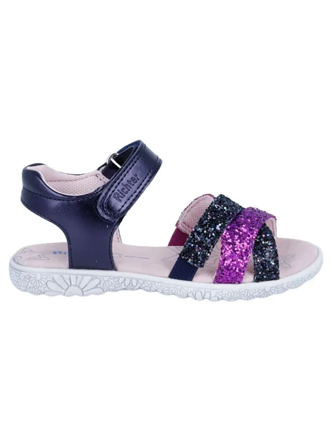 Richter Shoes Sandalen·Sandalen^Sandalen "Sole" in Dunkelblau/ Lila