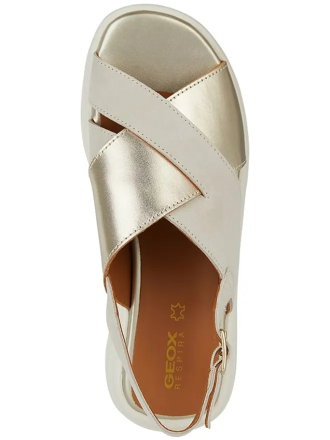 Geox Sandalen^Sandalen "Spherica EC5" in Creme/ Gold