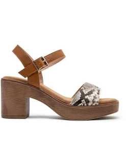Foreverfolie Sandalen^Sandaletten in Braun/ Beige