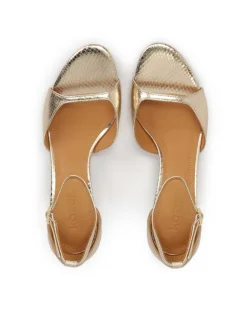 Sandaletten in Gold><noscript><img width=