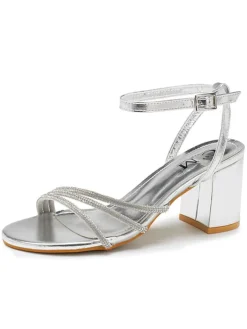 Sandaletten in Silber>C'M Outlet