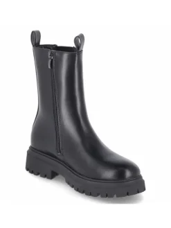 Schlupfstiefel in schwarz><noscript><img width=