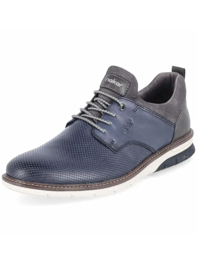 Schnürhalbschuh in blau>rieker Clearance