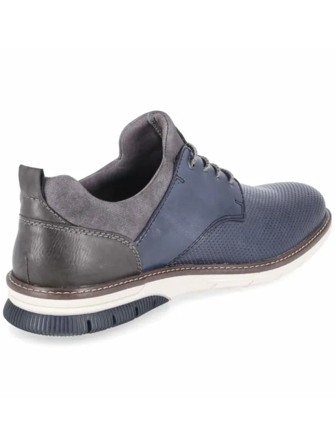 Schnürhalbschuh in blau>rieker Clearance