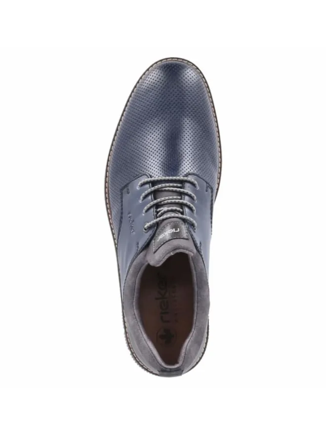 Schnürhalbschuh in blau>rieker Clearance