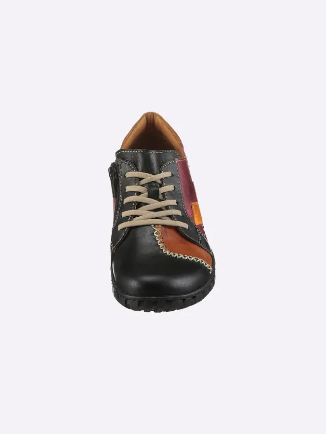 Gemini Schnürschuhe^Schnürschuh in schwarz-rot
