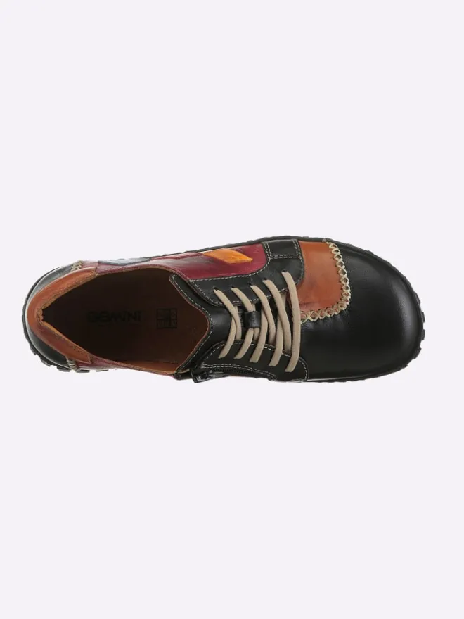 Gemini Schnürschuhe^Schnürschuh in schwarz-rot