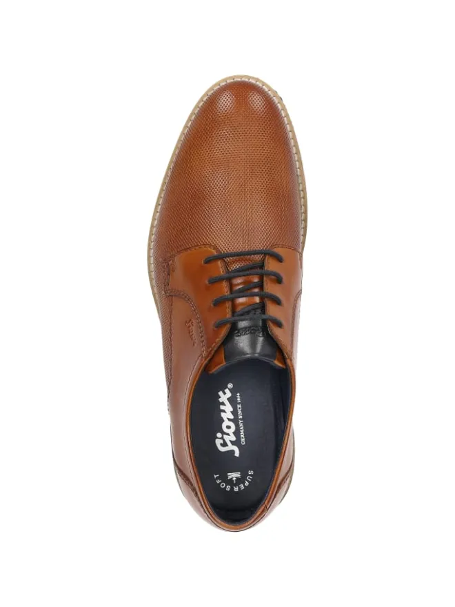 Sioux Schnürschuhe^Schnürschuh Rostolo-704 in cognac