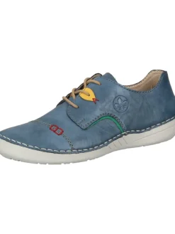 rieker Schnürschuhe^Schnürschuhe in royal/smaragd/gelb