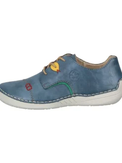 rieker Schnürschuhe^Schnürschuhe in royal/smaragd/gelb