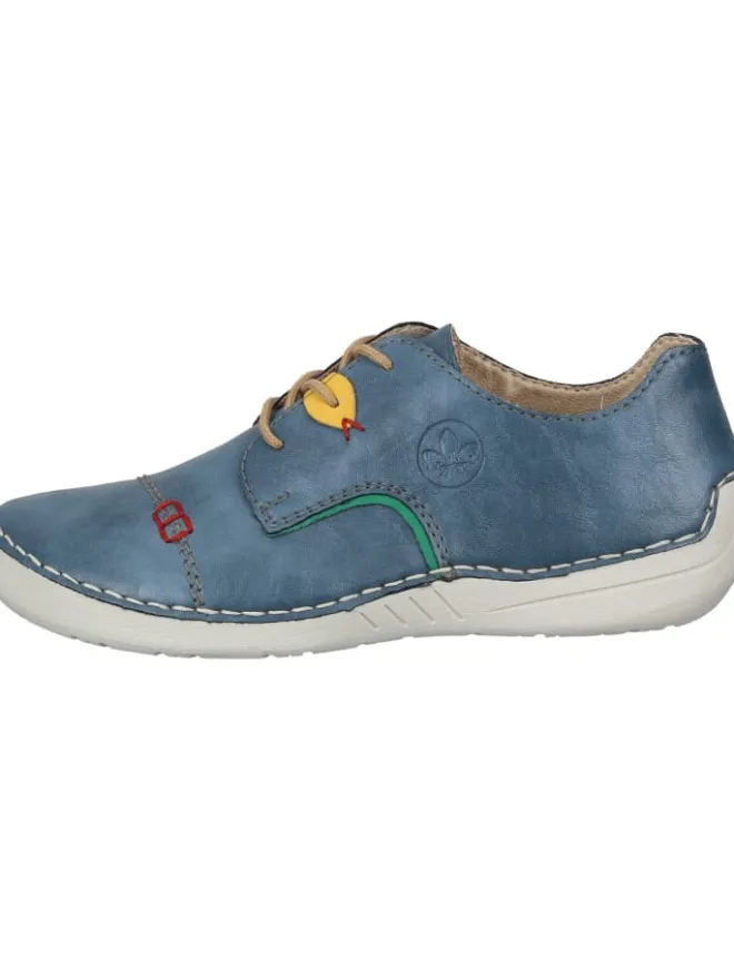 rieker Schnürschuhe^Schnürschuhe in royal/smaragd/gelb