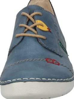 rieker Schnürschuhe^Schnürschuhe in royal/smaragd/gelb