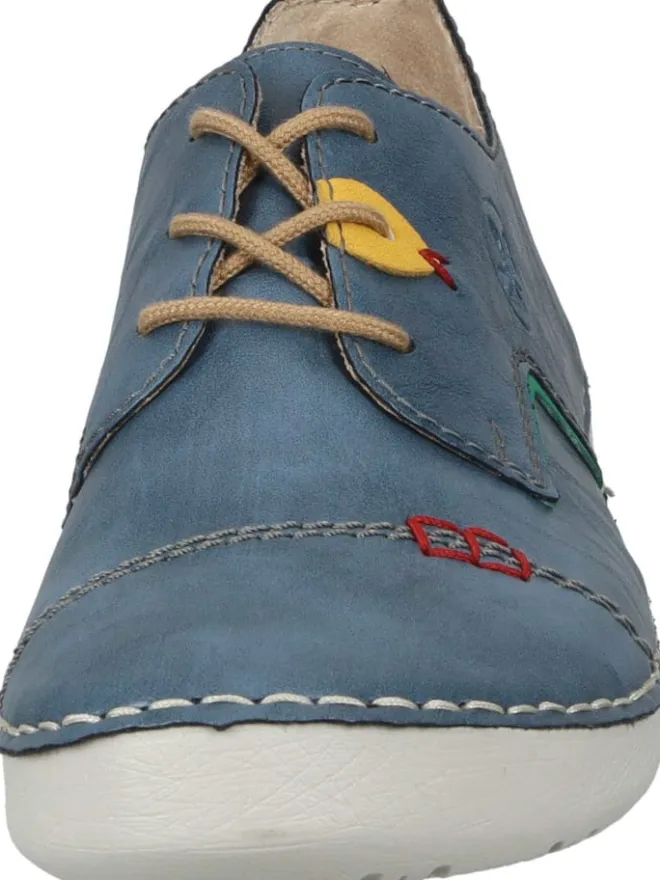 rieker Schnürschuhe^Schnürschuhe in royal/smaragd/gelb