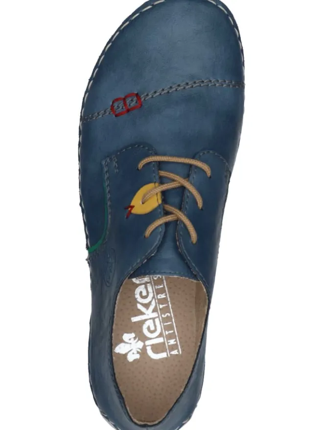 rieker Schnürschuhe^Schnürschuhe in royal/smaragd/gelb