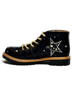 Schnürschuhe in Schwarz/ Bunt><noscript><img width=