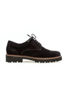 Schnürschuhe in schwarz/cognac><noscript><img width=