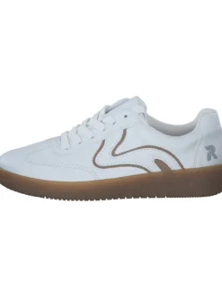 Schnürschuhe in weiss/camel>rieker Best
