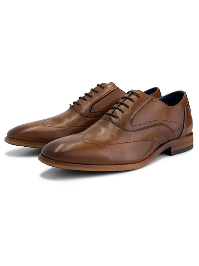 DENBROECK Schnürschuhe^Schnürschuhe "Platt St." in Hellbraun