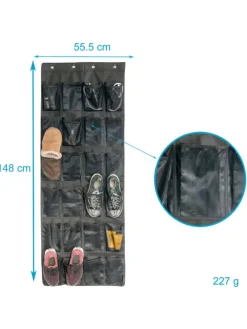 Intirilife Schuhpflege Und Mehr|Schuhpflege Und Mehr^Schuhorganizer Hängendes Schuhregal in Schwarz