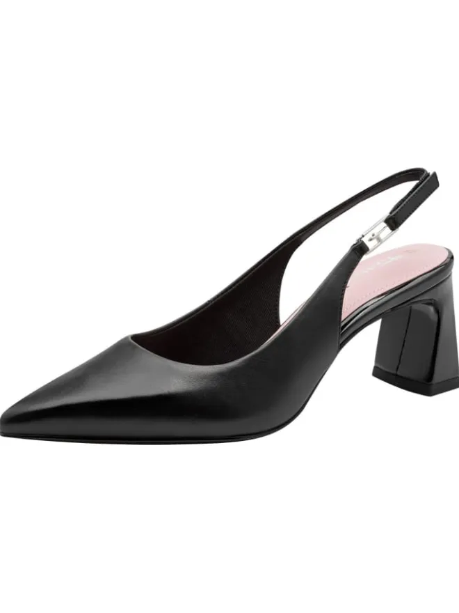 Tamaris Pumps^Slingpumps in BLACK LEATHER