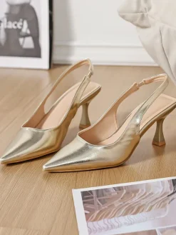 Slingpumps in Gold><noscript><img width=