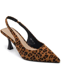 Slingpumps in Hellbraun/ Schwarz><noscript><img width=