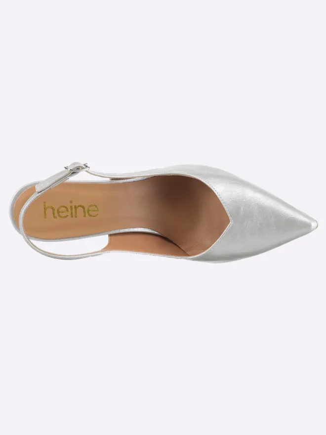 Slingpumps in silberfarben>Heine
