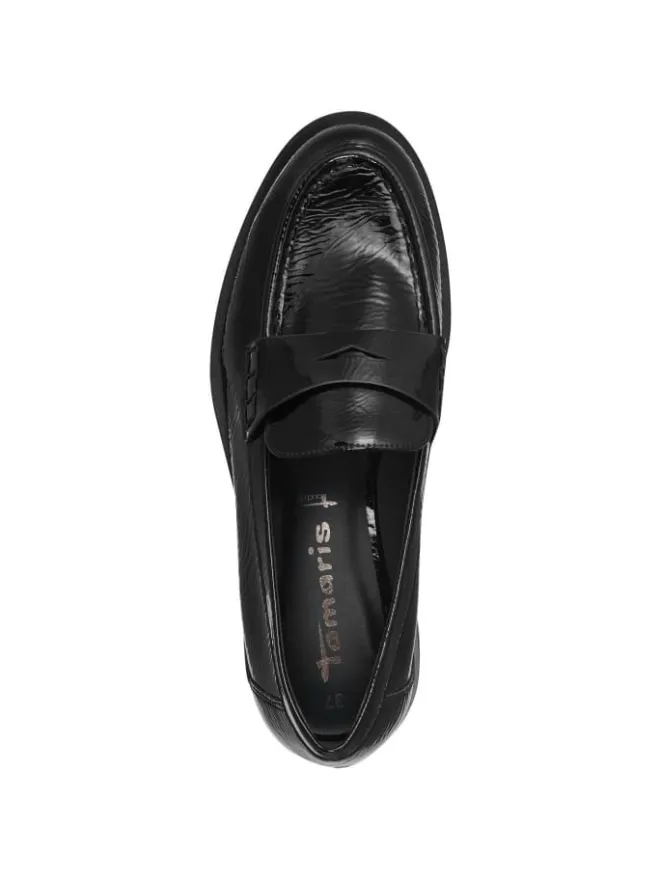Tamaris Halbschuhe^Slipper in BLACK PAT.