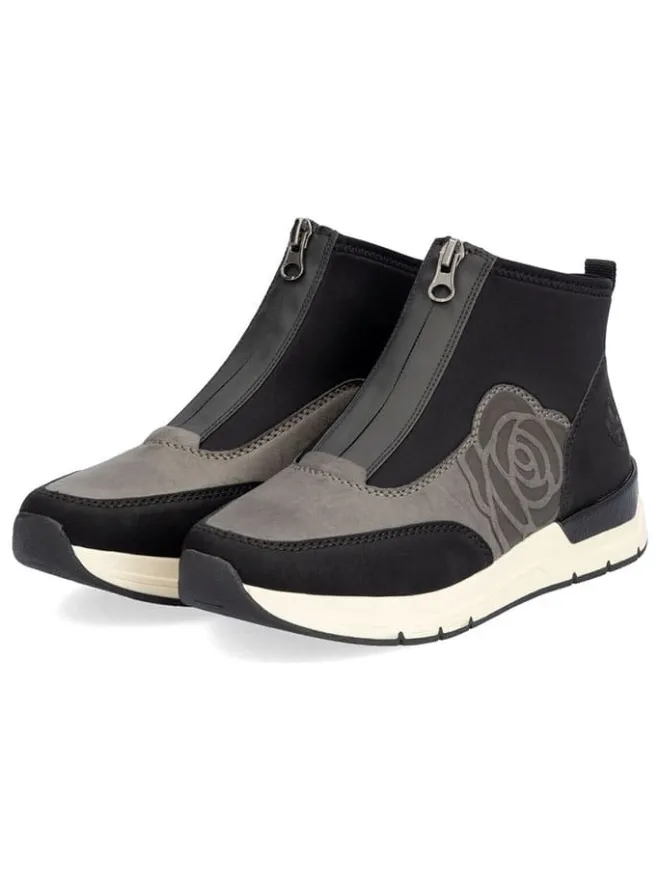 rieker Stiefel & Boots^Slipper in Grau/ Schwarz