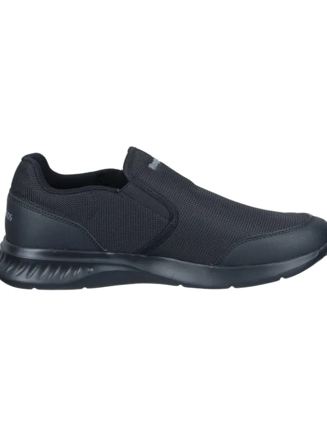 Slipper in jet black/mono>Kangaroos Hot
